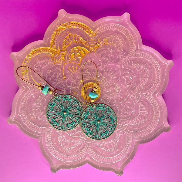 Boho Earring Pair - mixed metal