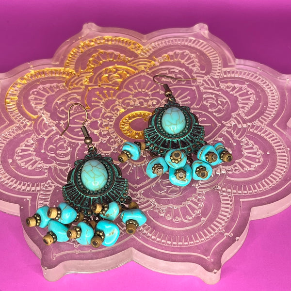 Boho Earring Pair - mixed metal