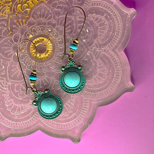 Boho Earring Pair - mixed metal