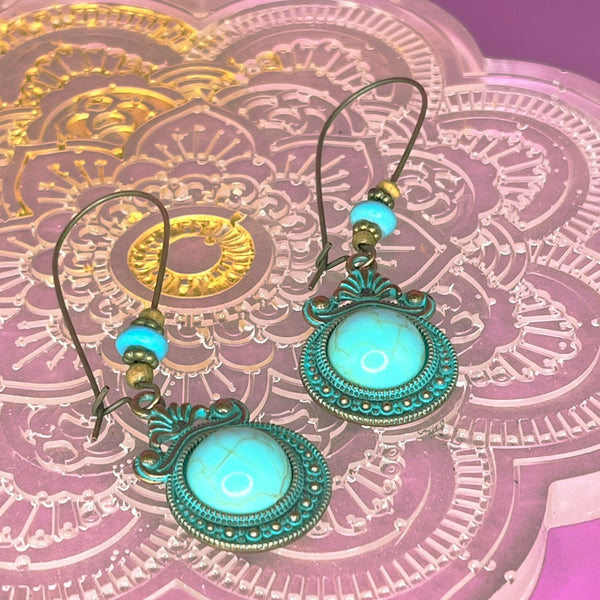 Boho Earring Pair - mixed metal