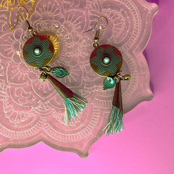 Boho Earring Pair - mixed metal