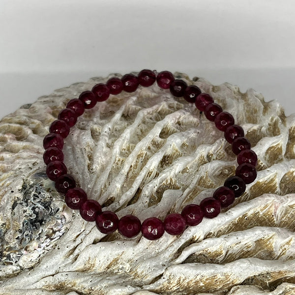 Garnet Round Bead Bracelets - Crystal Geological