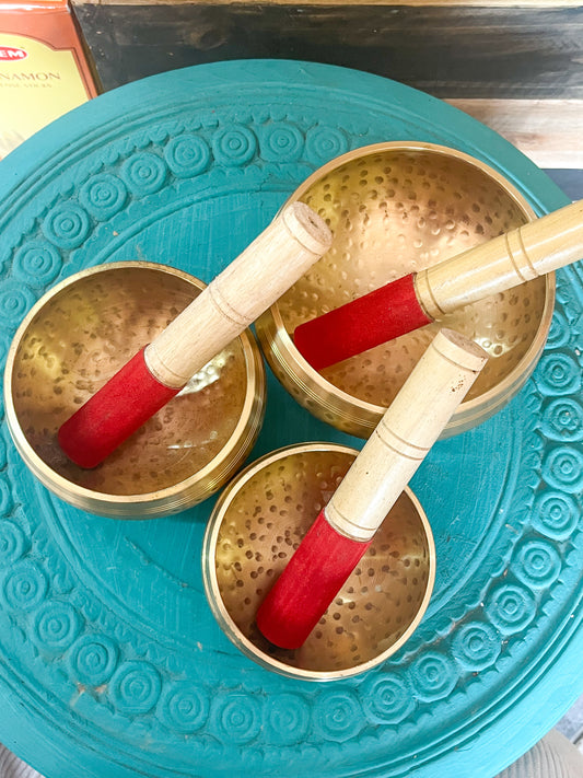 Hand beaten Brass Singing Bowl - Assorted Sizes