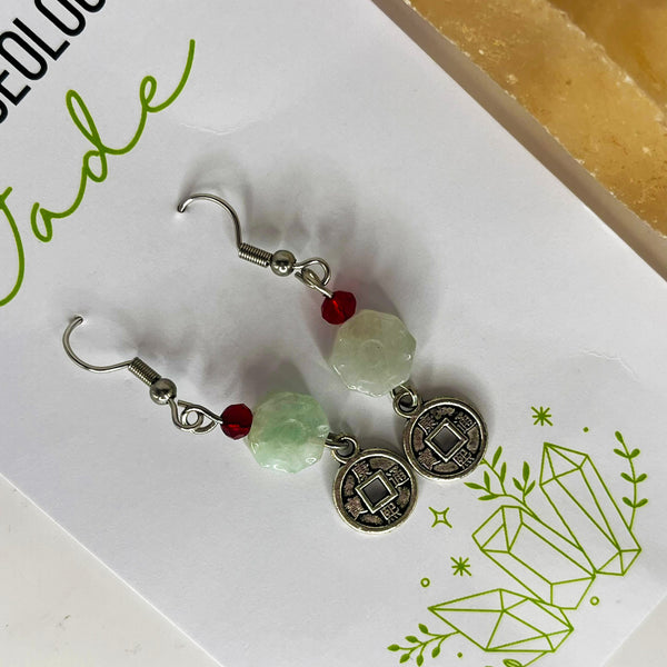 Assorted Jade Earring Pair - Crystal Geological