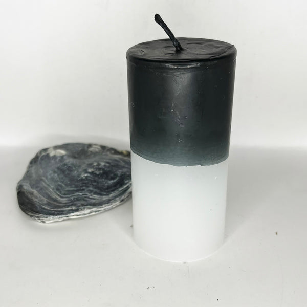 Cleansing Candle - Black and White - Crystal Geological