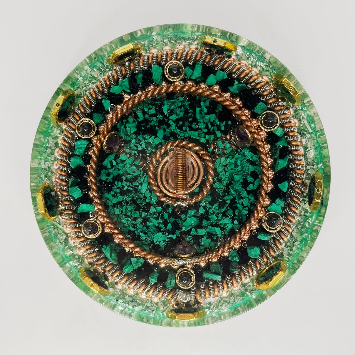Green Orgonite Coaster
