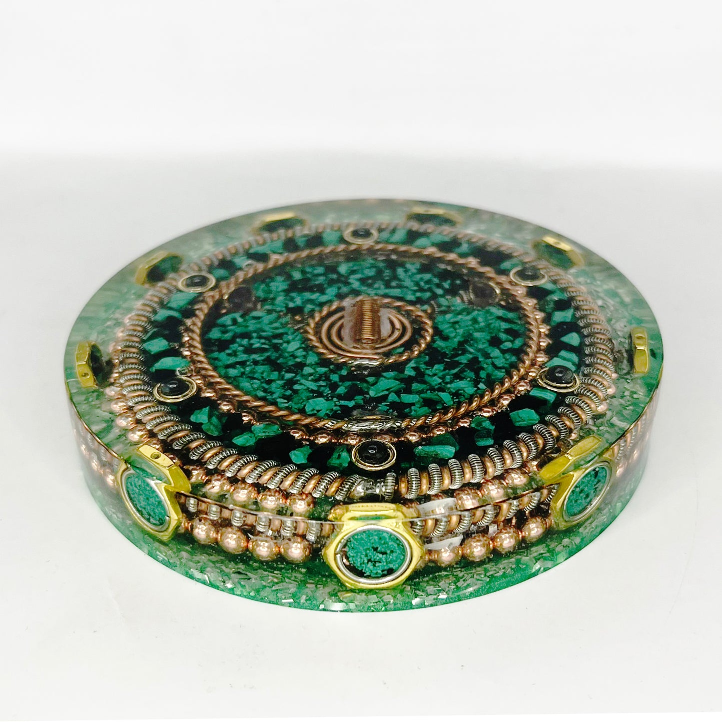 Green Orgonite Coaster