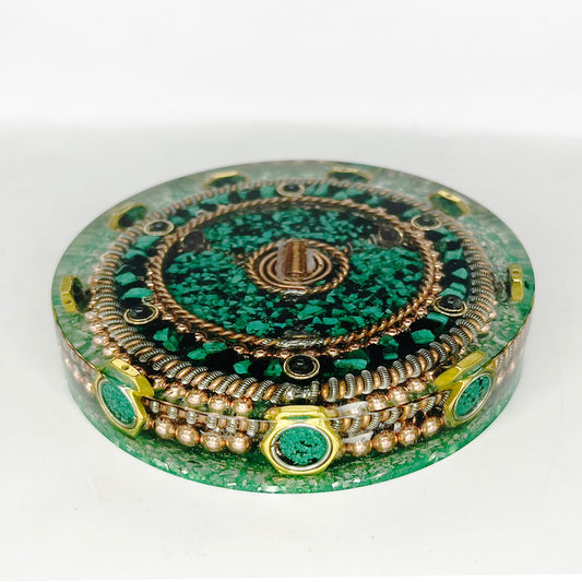Green Orgonite Coaster