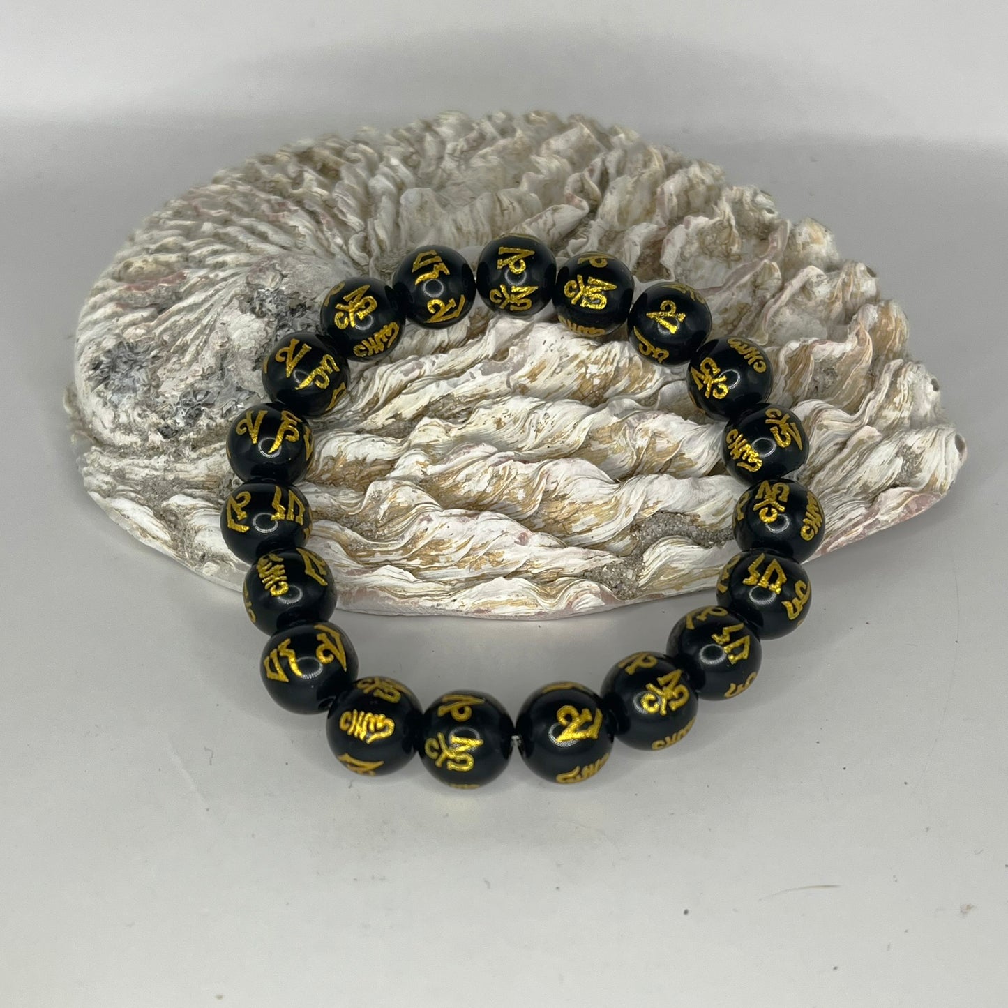 Om Na Padmi Om beaded bracelet