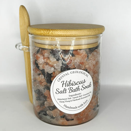 Crystal Geological Hibiscus Salt Bath Soak