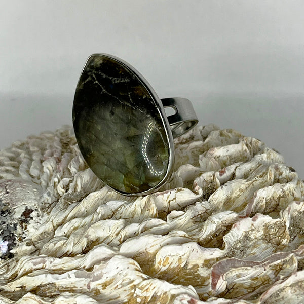 Assorted Labradorite Gemstone Ring Adjustable