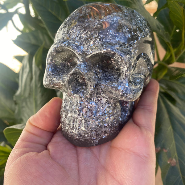 Orgonite Skull - 8cm - Crystal Geological