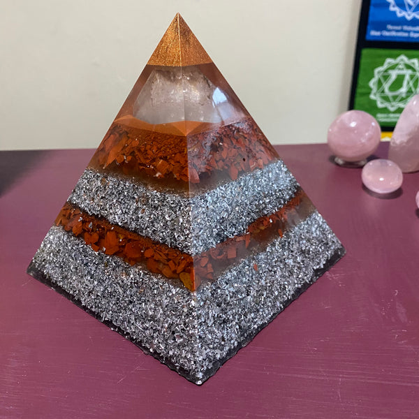 Organite Pyramid - Large - Health & Vitality - 17cm - Crystal Geological