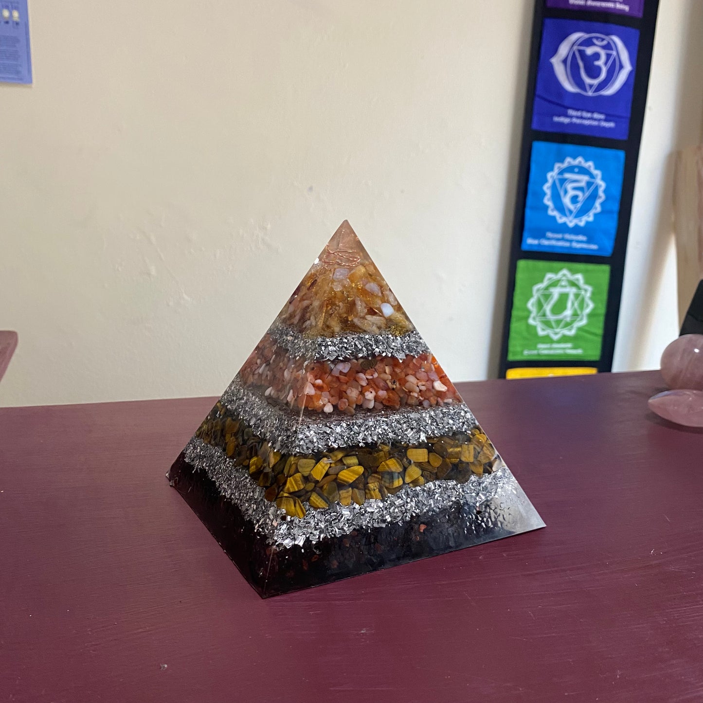 Orgonite Pyramid - Large - Abundance & Prosperity - 17cm