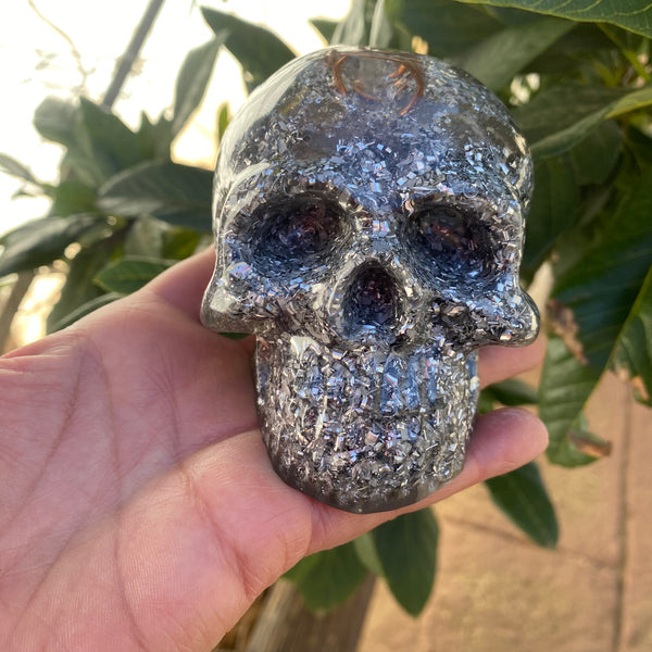 Orgonite Skull - 8cm - Crystal Geological
