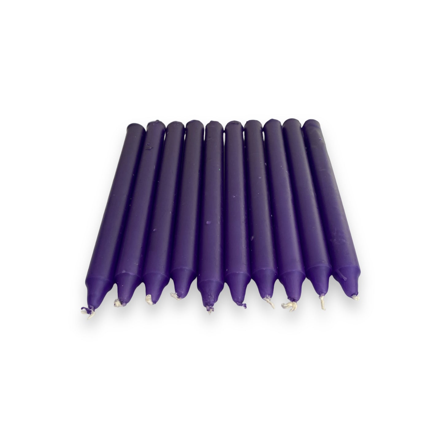 Pack of 10 Purple Candles - 17cm