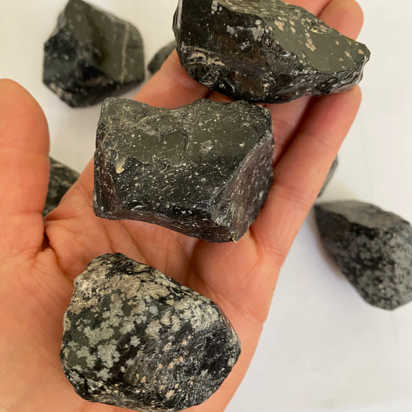Snowflake Obsidian Rough - Crystal Geological