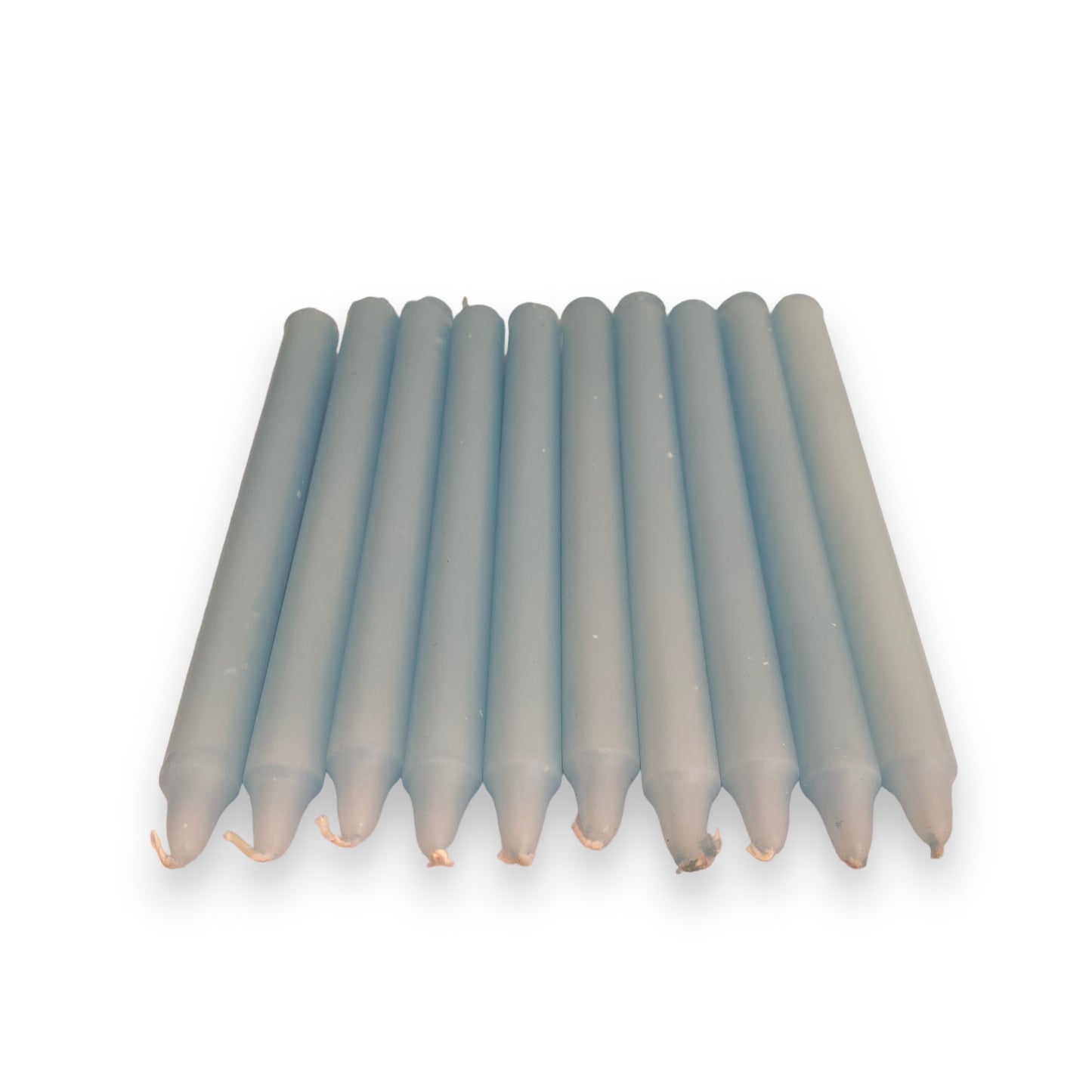 Pack of 10 Light Blue Candles - 17cm