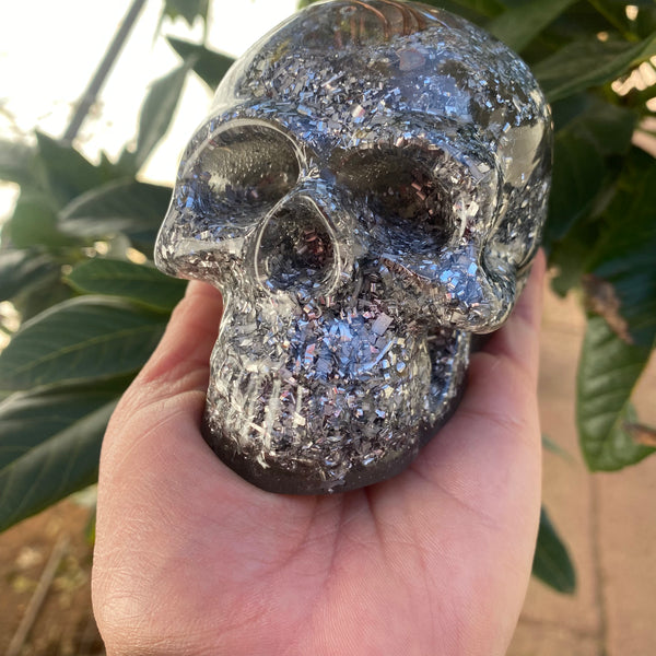 Orgonite Skull - 8cm - Crystal Geological