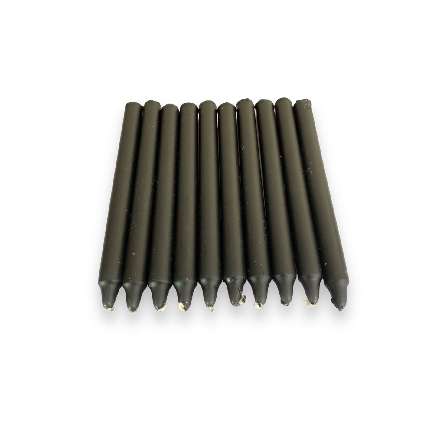 Pack of 10 Black Candles - 17cm