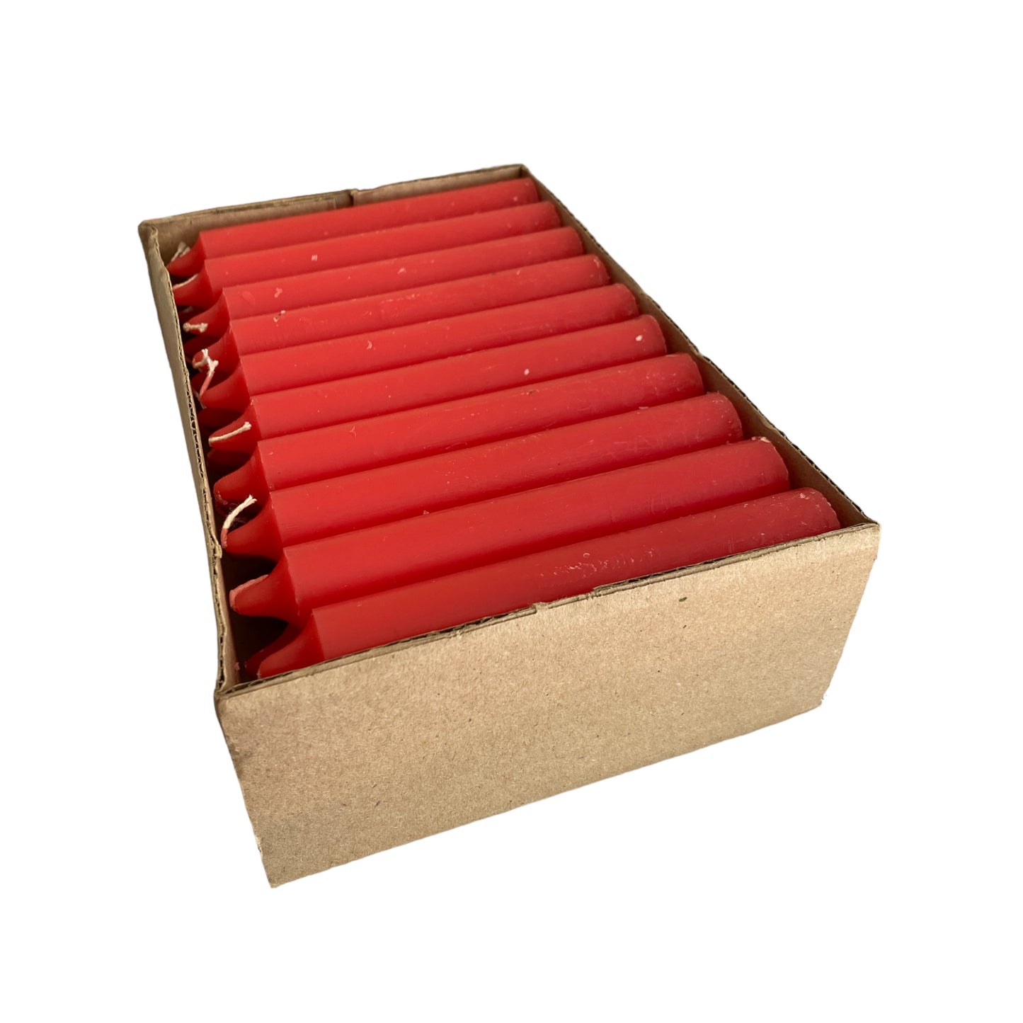 Box of 30 Red Candles-Solid-15cm