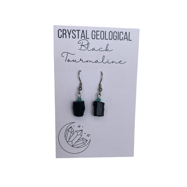 Assorted Black Tourmaline Earring Pairs - Crystal Geological
