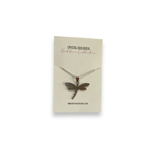 Dragonfly Necklace - Crystal Geological