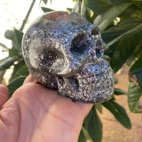 Orgonite Skull - 8cm - Crystal Geological