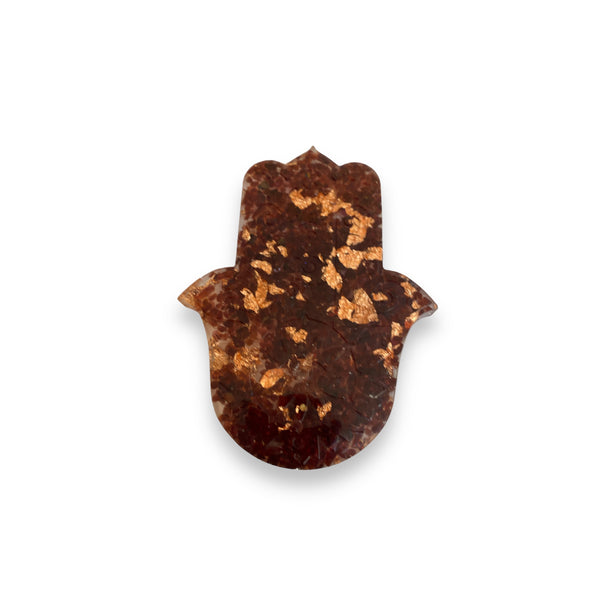 Garnet Copper Leaf Incense Holder - 12cm - Crystal Geological