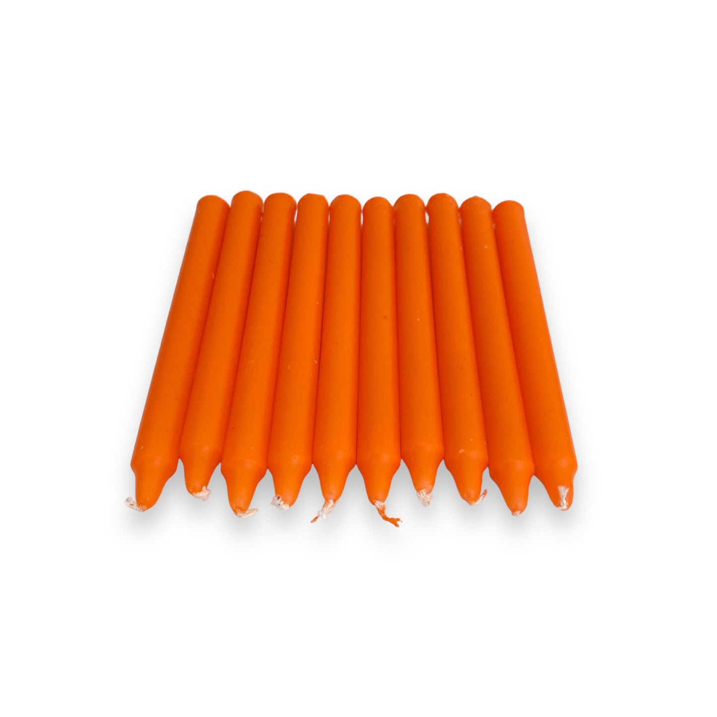 Pack of 10 Orange Candles - 17cm