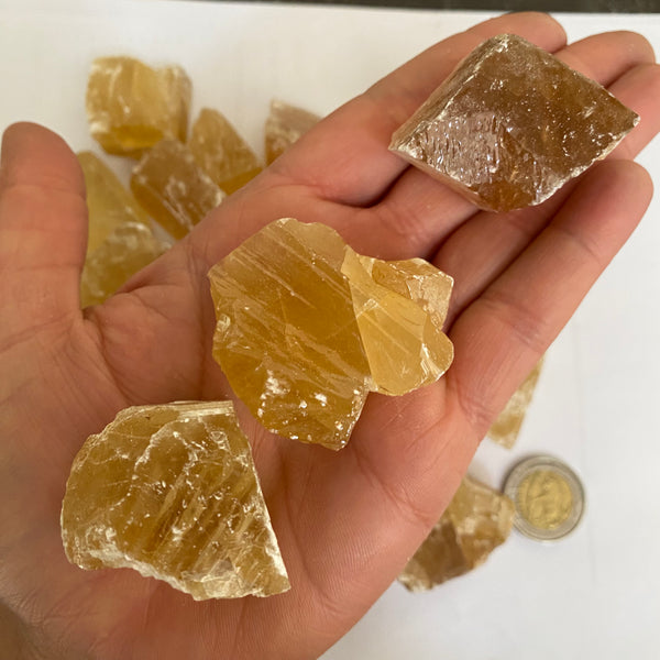 Citrine Calcite Rough - Crystal Geological