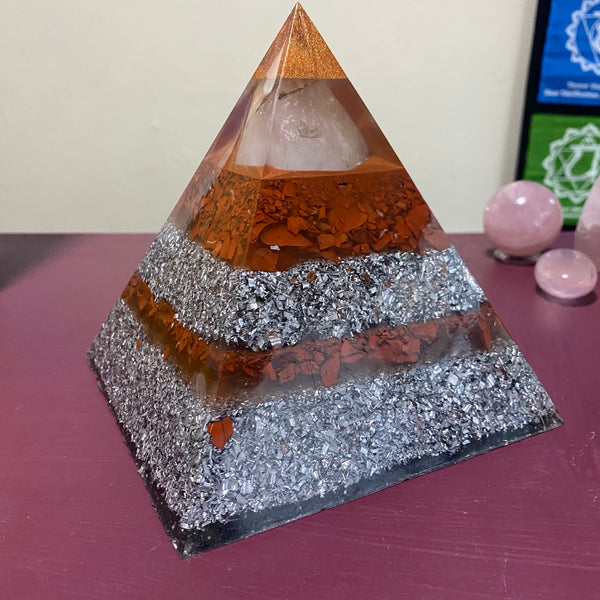 Organite Pyramid - Large - Health & Vitality - 17cm - Crystal Geological