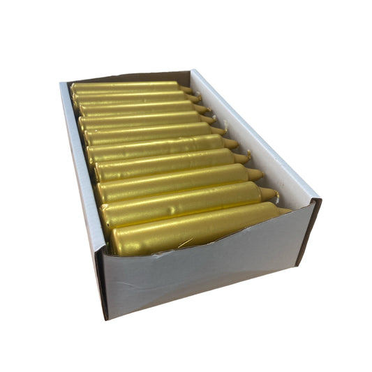Box of 30 Gold Candles - 14cm