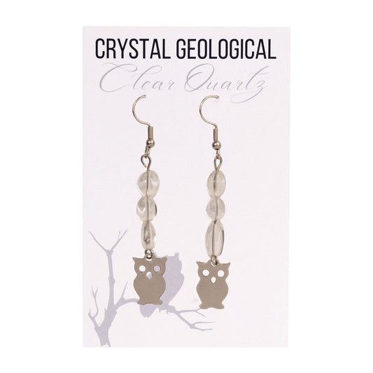 Clear Quartz Earring Pair