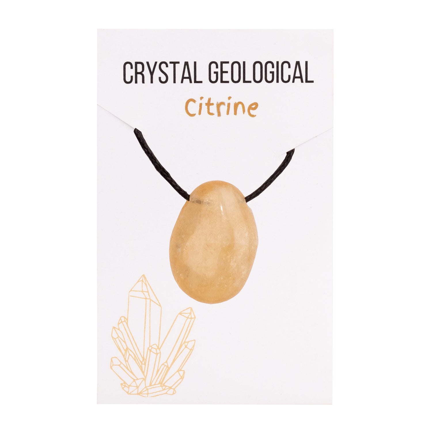 Citrine Tumble Stone Necklace - Crystal Geological