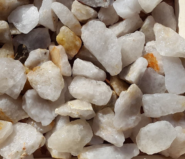 White Quartz Garden XL Crush bag - Crystal Geological