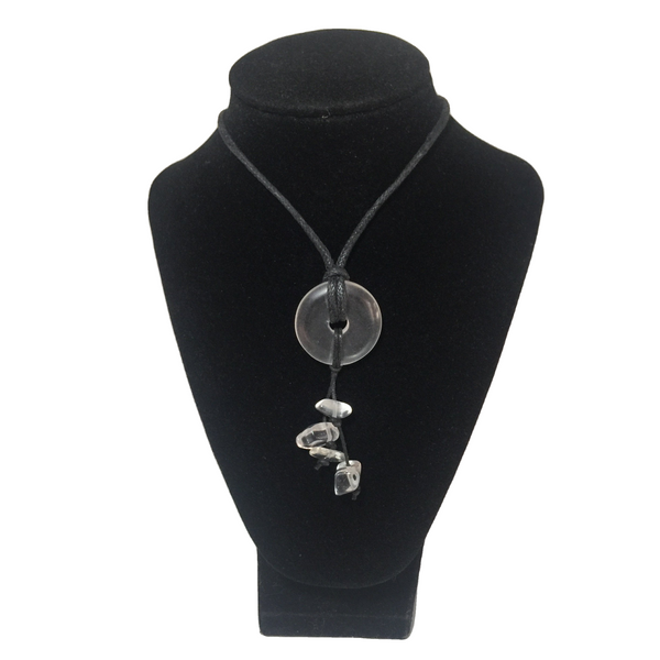 Clear Quartz Donut Necklace - Crystal Geological