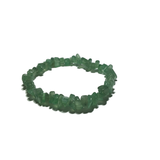 Green Adventurine Chip Bead Bracelet - Crystal Geological