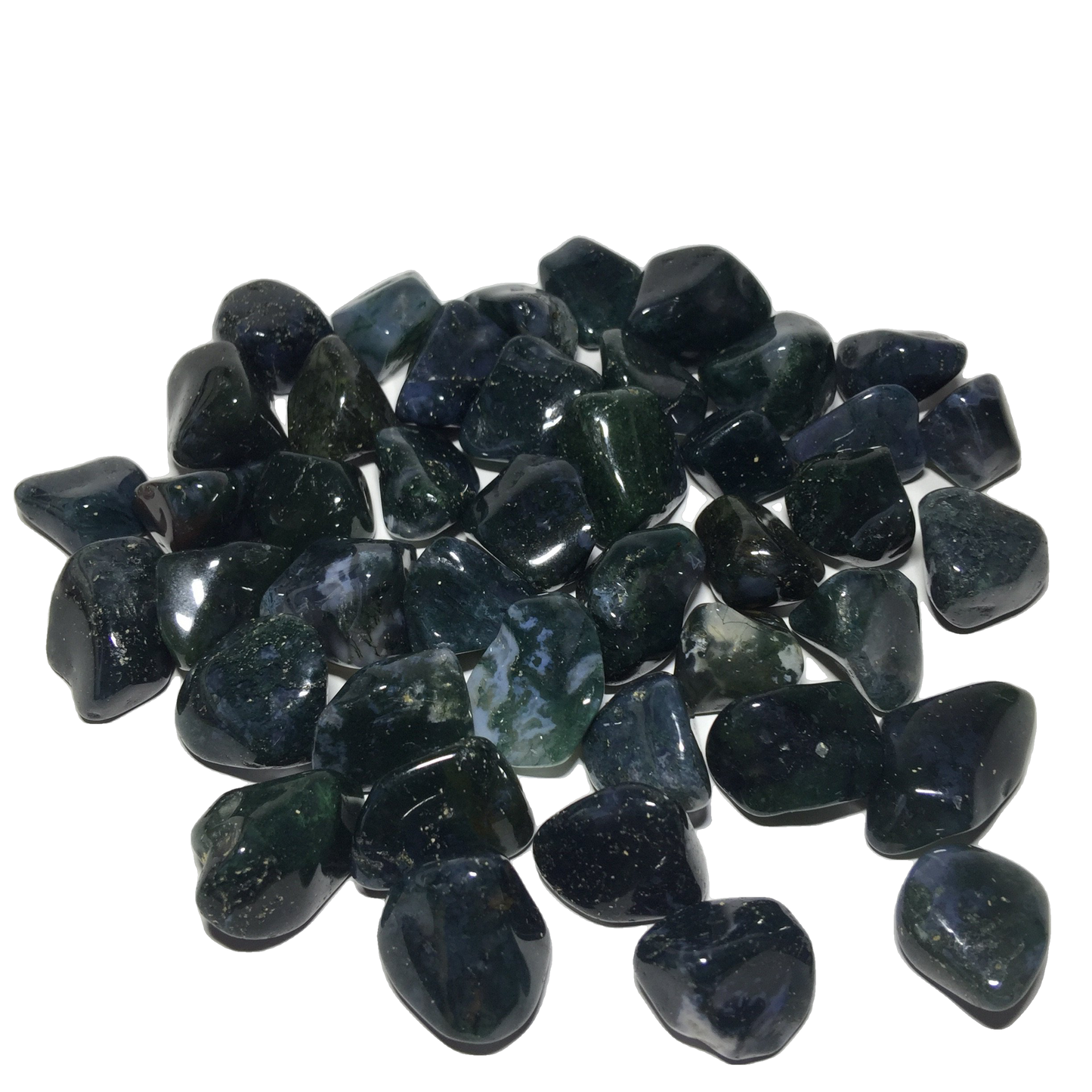 Moss Agate Tumbled - Crystal Geological