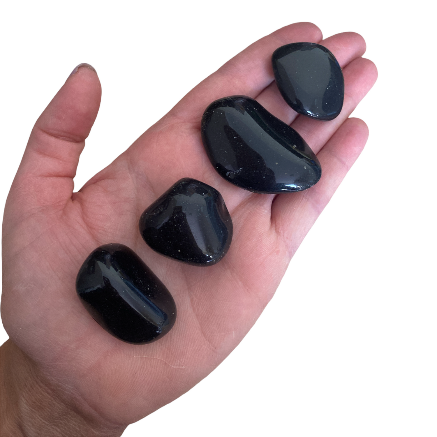 Black Obsidian Tumble Stone - Crystal Geological