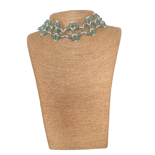 Green Adventurine Choker Necklace - Crystal Geological