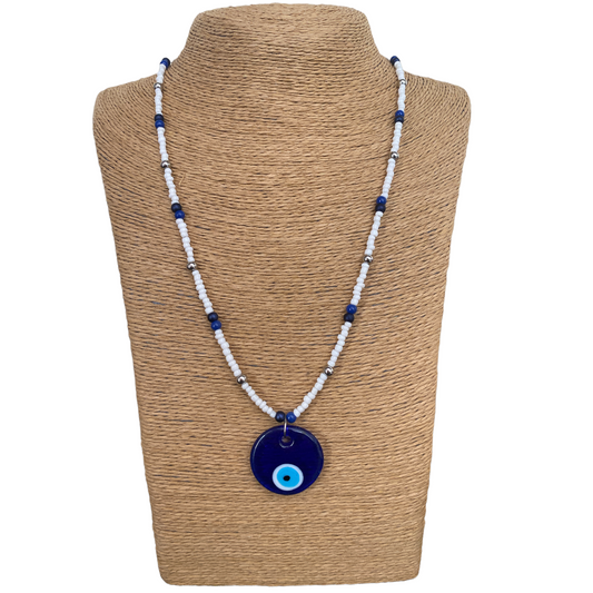 Evil Eye Necklace 55cm - Crystal Geological