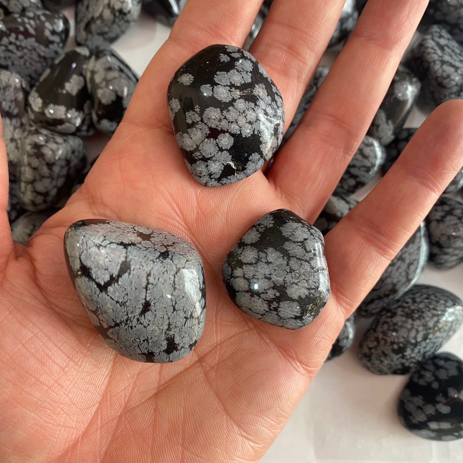Snowflake Obsidian Tumble - Crystal Geological
