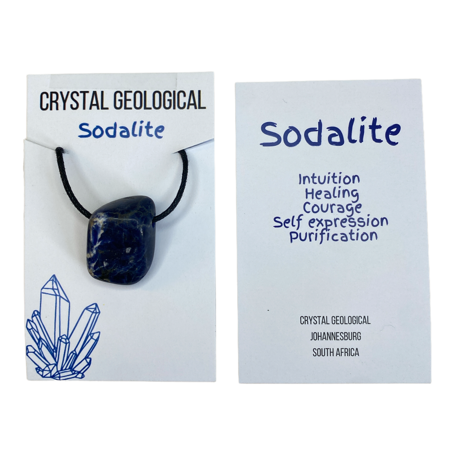 Sodalite Tumble Stone Necklace - Crystal Geological