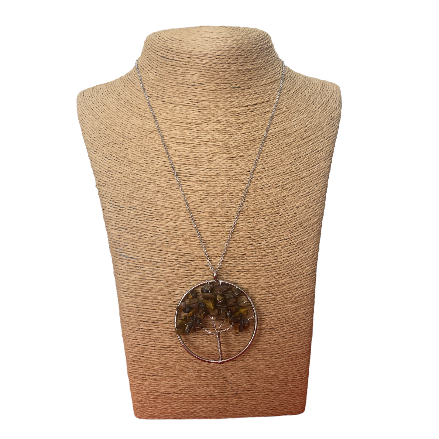 Tiger Eye Tree of Life Necklace