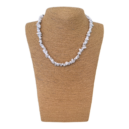 Howlite Chip Beaded Necklace