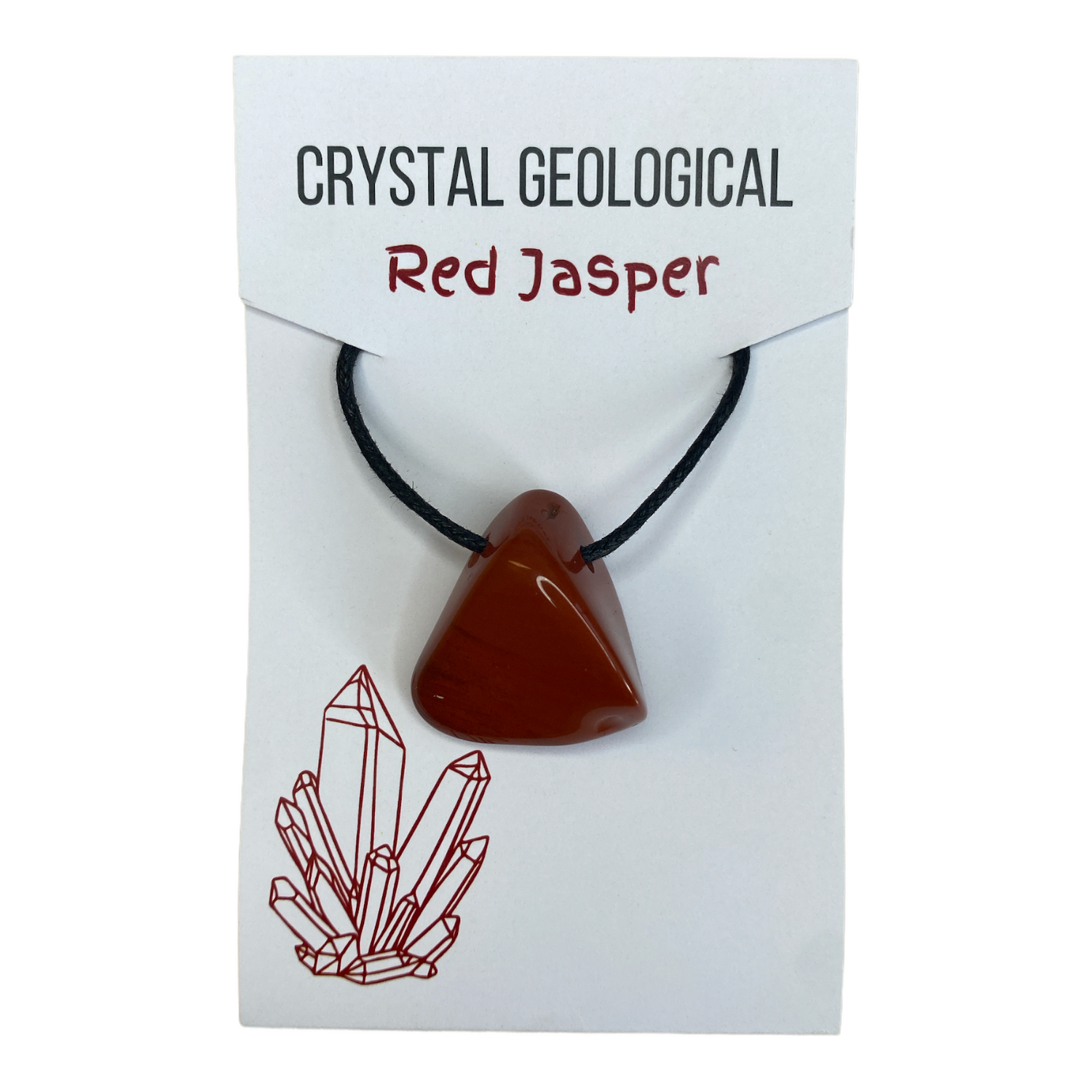 Red Jasper Tumble Stone Necklace - Crystal Geological