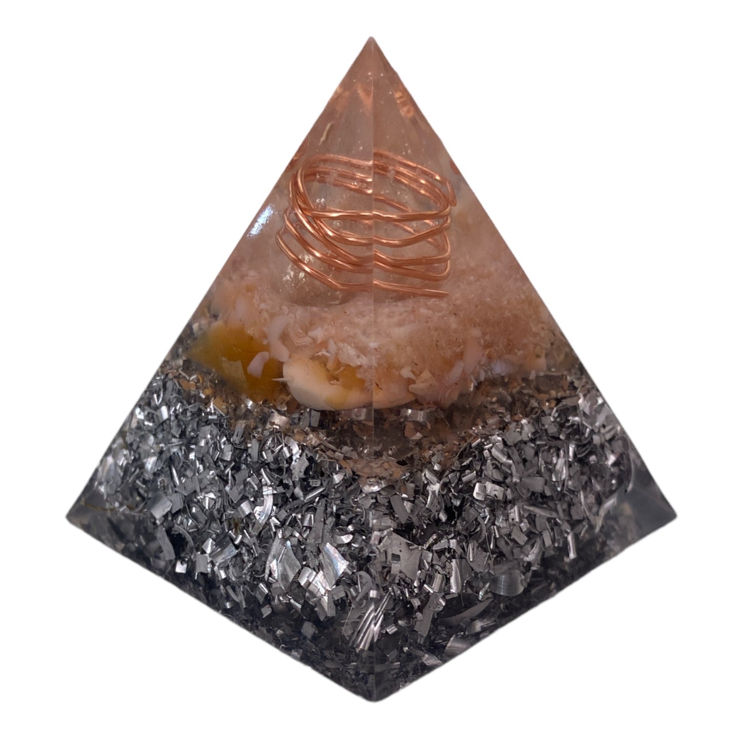 Carnelian Orgonite Pyramid- 5cm