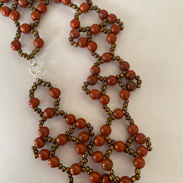 Red Jasper Choker Necklace - Crystal Geological