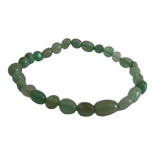 Green Adventurine Pebble Bead Bracelet